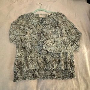 Luck brand turquoise boho blouse size small✨✨Very good condition.